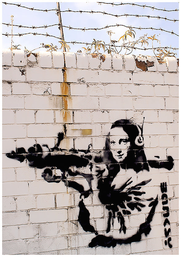 Mona Lisa Bazooka Banksy London Poster | PrintShed – Print Shed