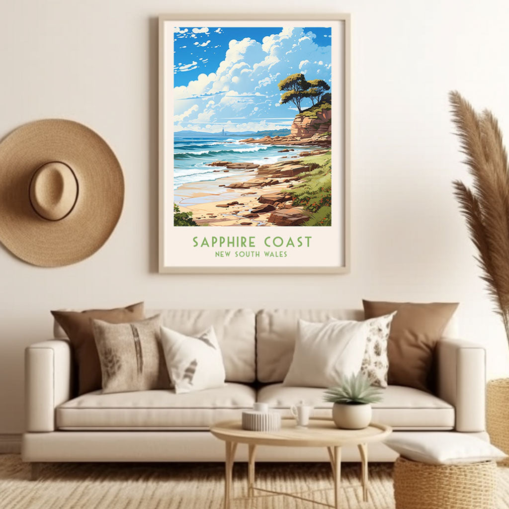Sapphire Coast NSW Modern Travel Poster