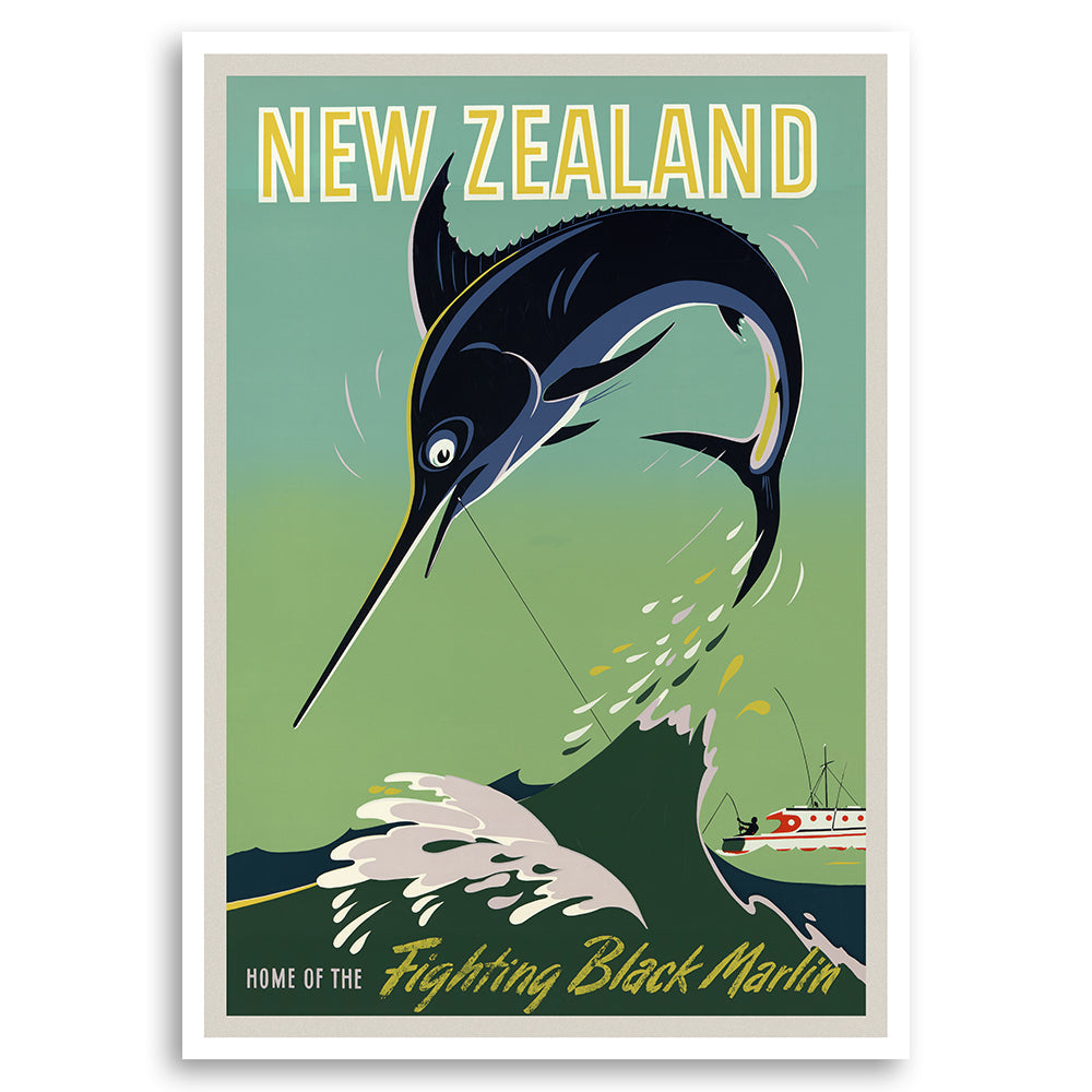 New Zealand Home of the Fighting Black Marlin