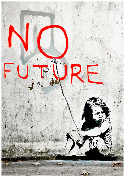 Banksy No Future Balloon Girl Poster
