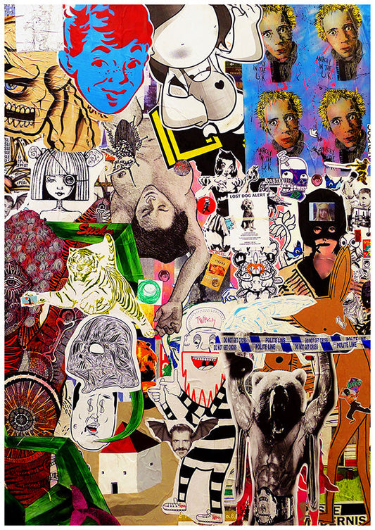 Police Line Collage Poster